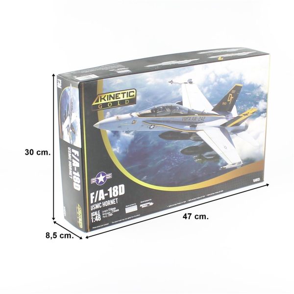 1/48 F/A-18 D Hornet (USMC VFMA-225 w/MF) Savaş Uçağı Maketi, Kinetic K48121 - Görsel 4