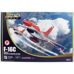 1/48 F-16C Block 52 (Black Knights-Republic of Singapore Air Force) Savaş Uçağı Maketi, Kinetic K48133