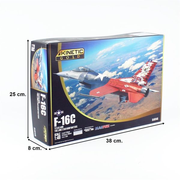 1/48 F-16C TEXAS ANG (ipms 2023) Savaş Uçağı Maketi, Kinetic Model 48146 - Görsel 4