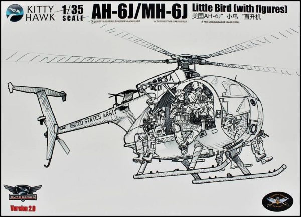 1/35 AH-6J/MH-6J (Little Bird) 6xResin Figürlü Askeri Helikopter Maketi, Kitty Hawk 50004