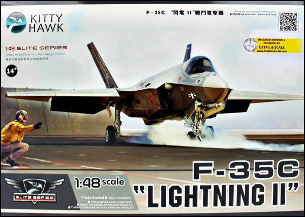 1/48 F-35C Lightning II Savaş Uçağı Maketi, Kitty Hawk 80132