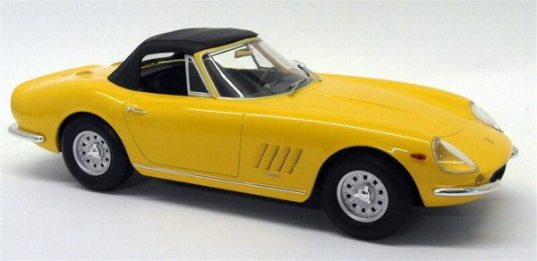1/18 1967 Ferrari 275 GTB Spyder (Alloy Rims) Sarı Diecast Araba, KKscale 180232 - Görsel 3