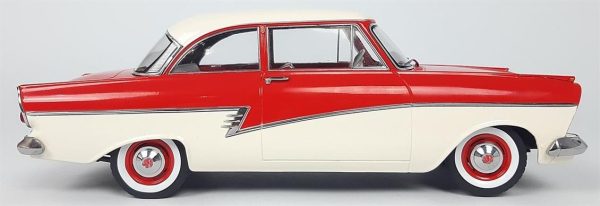 1/18 1957 Ford Taunus 17M P2 Kırmızı-Beyaz Diecast Araba, KKscale 180271 - Görsel 4