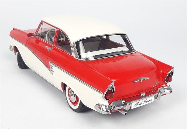 1/18 1957 Ford Taunus 17M P2 Kırmızı-Beyaz Diecast Araba, KKscale 180271 - Görsel 3