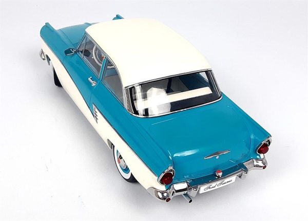 1/18 1957 Ford Taunus 17M P2 Turkuaz-Beyaz Diecast Araba, KKscale 180272 - Görsel 4
