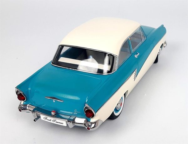 1/18 1957 Ford Taunus 17M P2 Turkuaz-Beyaz Diecast Araba, KKscale 180272 - Görsel 3