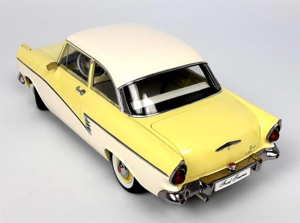 1/18 1957 Ford Taunus 17M P2 Açık sarı-Beyaz Diecast Araba, KKscale 180273 - Görsel 4