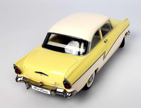 1/18 1957 Ford Taunus 17M P2 Açık sarı-Beyaz Diecast Araba, KKscale 180273 - Görsel 3