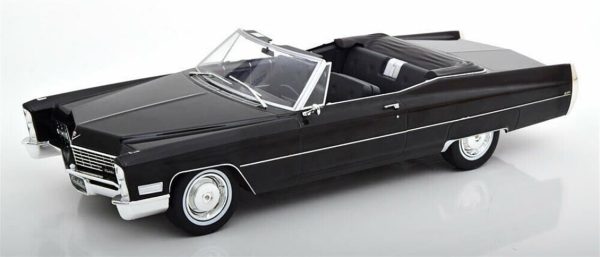 1/18 1968 Cadillac Devielle Convertible Siyah Diecast Araba, KKscale 180311