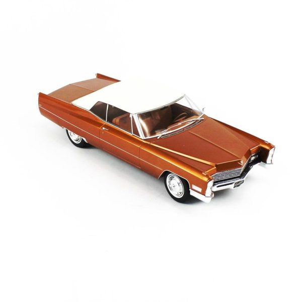 1/18 1967 Cadillac Deville Softtop Metalik AltınKahve Diecast Araba, KKscale 180317