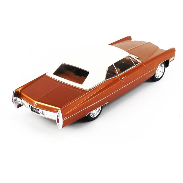 1/18 1967 Cadillac Deville Softtop Metalik AltınKahve Diecast Araba, KKscale 180317 - Görsel 4