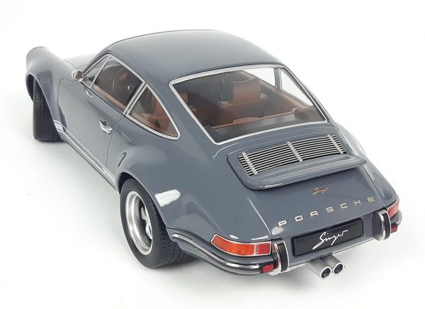 1/18 Singer Porsche 911 Coupe Gri Diecast Araba, KKscale 180442 - Görsel 4
