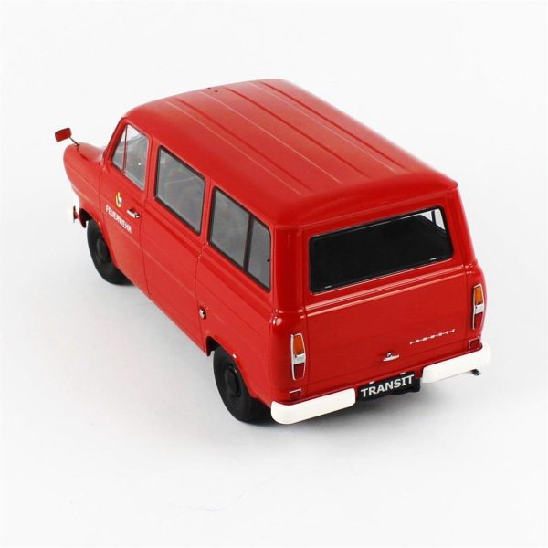 1/18 1965 Ford Transit Minibüs İtfaiye Kırmızı Diecast Minibüs Modeli, KKscale 180467 - Görsel 3