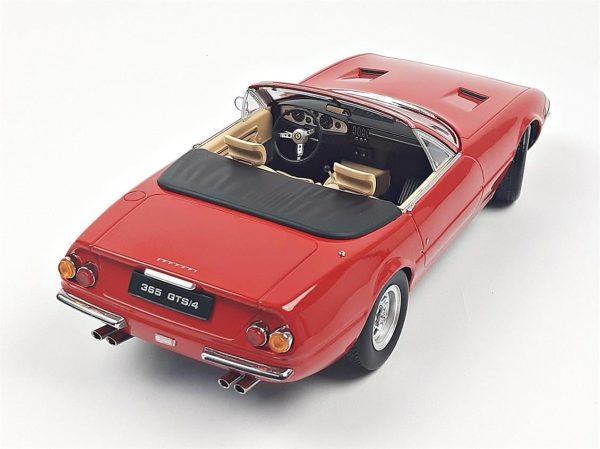 1/18 1971 Ferrari 365 GTB Daytona Spyder Series 2 Kırmızı Diecast Araba, KKscale 180621 - Görsel 3