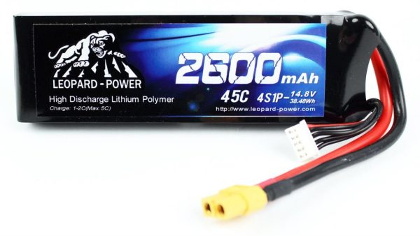 14.8 Volt 4S 45C 2600 Mah Li-Po Pil, Leopard - Görsel 2
