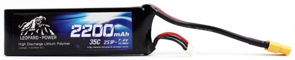 7.4 Volt 2S 35C 2200 Mah Li-Po Pil, Leopard - Görsel 2