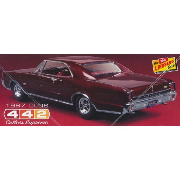 1/25 1967 Oldsmobile 442 Araba Maketi, Hawk 00127 - Görsel 3