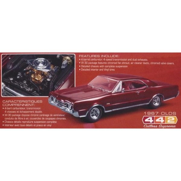 1/25 1967 Oldsmobile 442 Araba Maketi, Hawk 00127 - Görsel 4