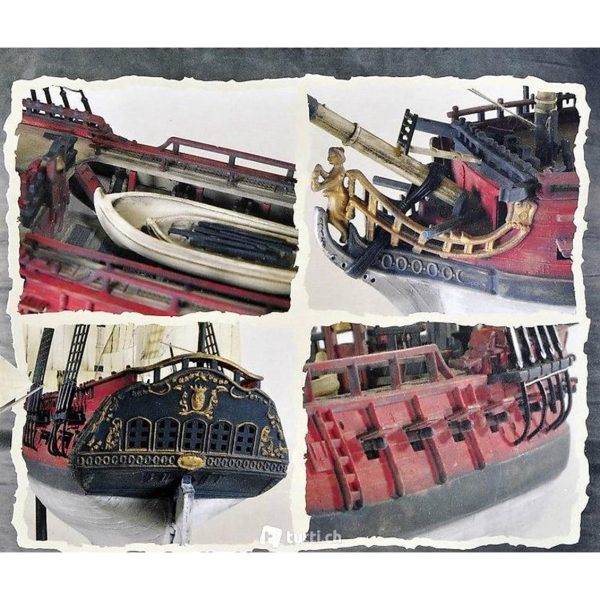 1/130 Jolly Roger Serisi Uçan Hollandalı Hayalet Korsan Gemisi Maketi, Hawk 00218 - Görsel 3