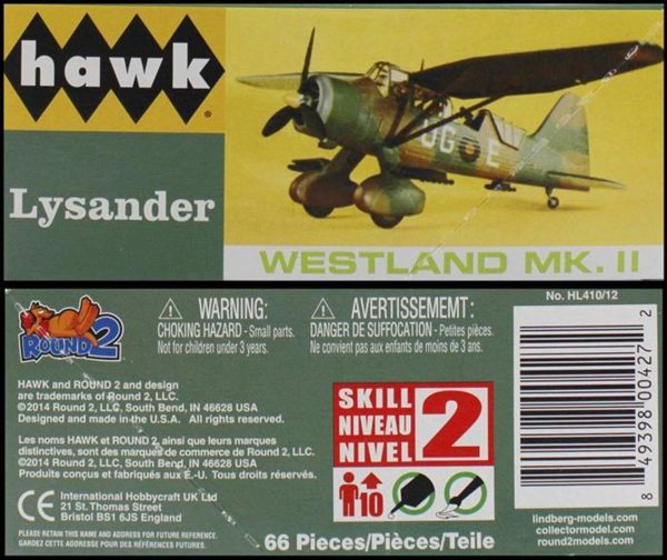 1/48 Westland Lysander Savaş Uçağı Maketi, Hawk 00410 - Görsel 2