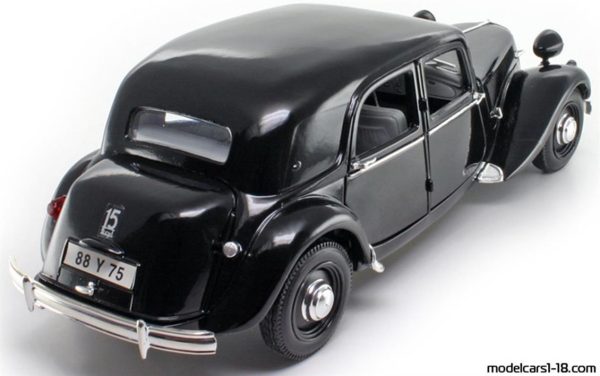 1/18 1952 Citroen 15 CV 6 Cylinder Siyah Diecast Araba, Maisto 31821 - Görsel 4