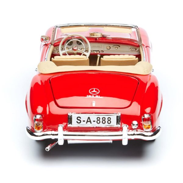 1/18 Mercedes Benz 190SL Convertible Kırmızı Diecast Araba, Maisto 31824 - Görsel 3