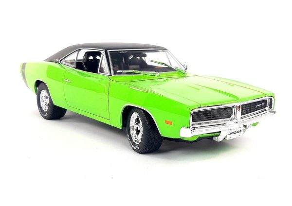 1/18 1969 Dodge Charger R/T Yeşil-Siyah Diecast Araba, Maisto 32612 - Görsel 2