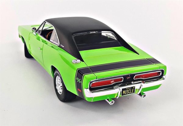 1/18 1969 Dodge Charger R/T Yeşil-Siyah Diecast Araba, Maisto 32612 - Görsel 4