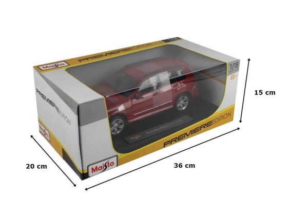 1/18 2012 Mercedes Benz GLK Kırmızı Diecast Araba, Maisto 36200 - Görsel 4