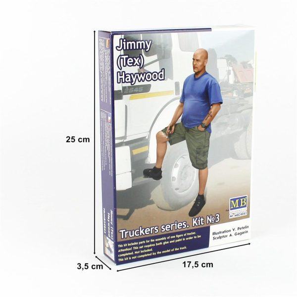 1/24 Kamyon Sürücüsü Serisi Jimmy Figür Maketi, Master Box 24043 - Görsel 4