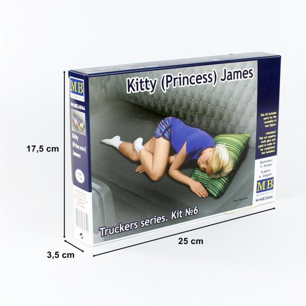 1/24 Kamyon Sürücüsü Serisi Kitty James Figür Maketi, Master Box 24046 - Görsel 3