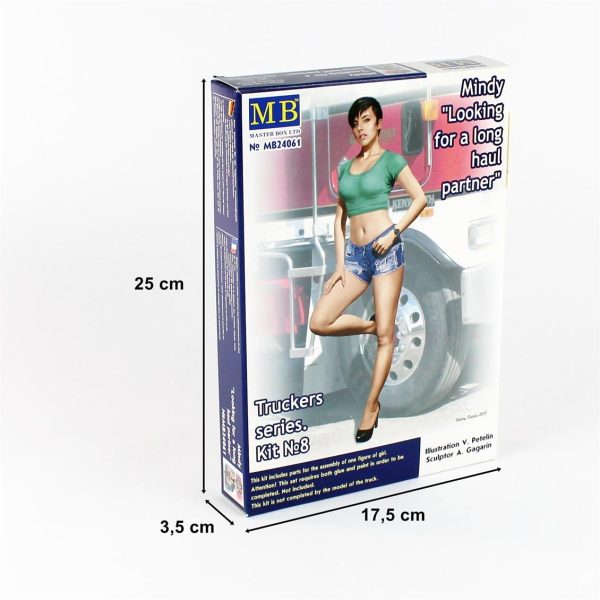 1/24 Kamyon Sürücüsü Serisi Mindy Figür Maketi, Master Box 24061 - Görsel 4