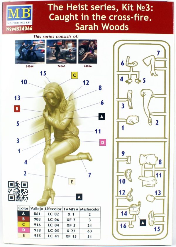 1/24 Soygun Serisi Sarah Woods Figür Maketi, Master Box 24066 - Görsel 3