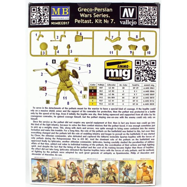 1/32 Yunan Pers Savaşları Peltast Figür Maketi, Master Box 32017 - Görsel 3