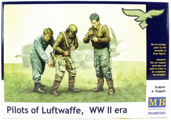 1/32 WW II Serisi Luftwaffe Pilotları Figür Maketi, Master Box 3202