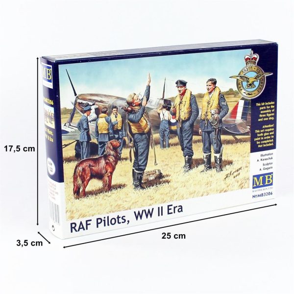 1/32 WW II Serisi RAF Pilotları Figür Maketi, Master Box 3206 - Görsel 5
