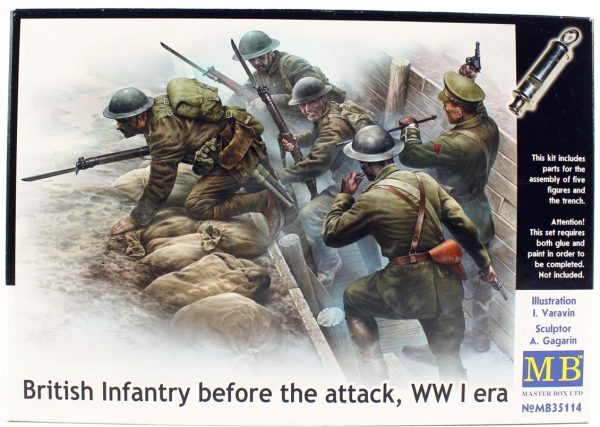 1/35 WW I Serisi İngiliz Piyadeleri Figür Maketi, Master Box 35114