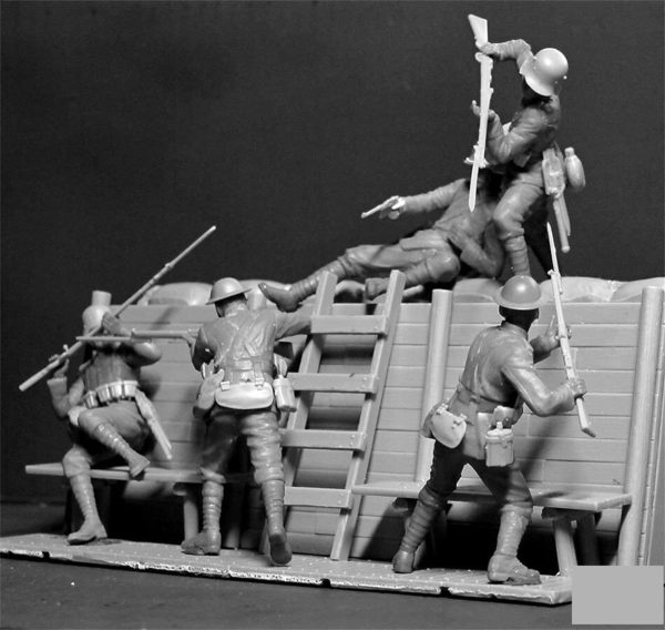 1/35 WW I Serisi Alman ve İngiliz Piyadeleri Figür Maketi, Master Box 35116 - Görsel 3