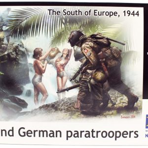 1/35 WW II Serisi Alman ve Amerikan Paraşürcüler Figür Maketi, Master Box 35157