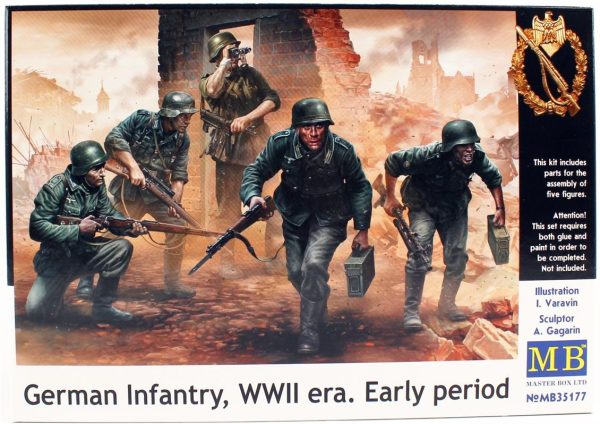 1/35 WW II Serisi Alman Piyadeler Figür Maketi, Master Box 35177