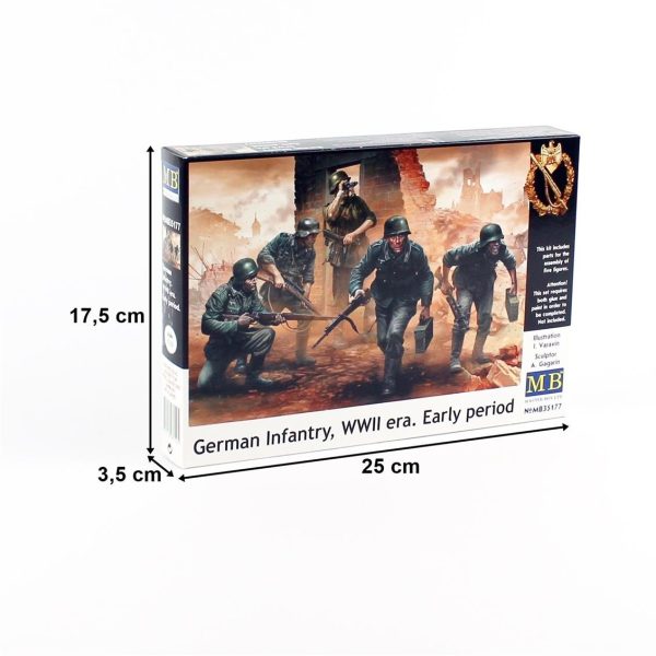 1/35 WW II Serisi Alman Piyadeler Figür Maketi, Master Box 35177 - Görsel 4