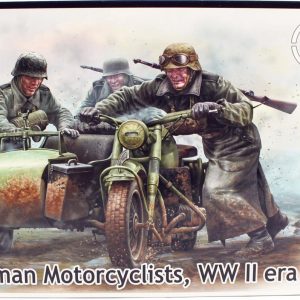 1/35 WW II Serisi Alman Motorsikletliler Figür Maketi, Master Box 35178