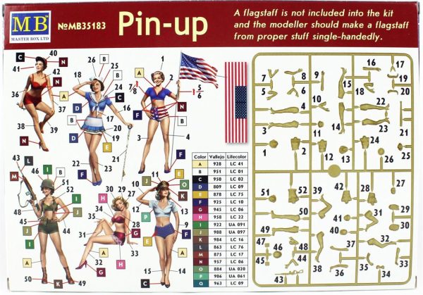 1/35 WW II Serisi Poster Kızları Figür Maketi, Master Box 35183 - Görsel 3