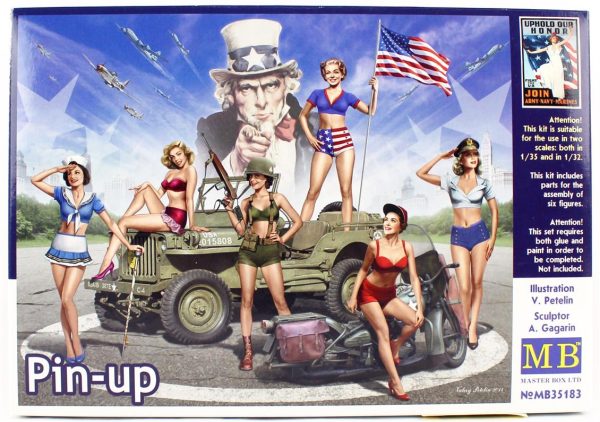 1/35 WW II Serisi Poster Kızları Figür Maketi, Master Box 35183