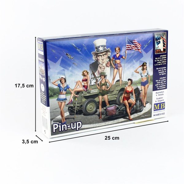 1/35 WW II Serisi Poster Kızları Figür Maketi, Master Box 35183 - Görsel 4