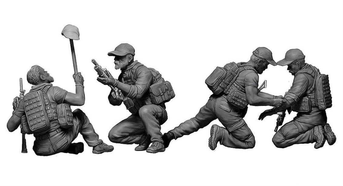 1/35 Güncel Savaşlar Serisi Özel Tim Figür Maketi, Master Box 35207 - Görsel 3