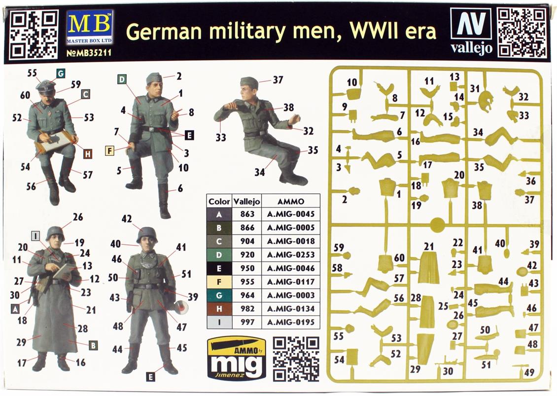 1/35 WW II Serisi Alman Askeri Figür Maketi, Master Box 35211 - Görsel 3