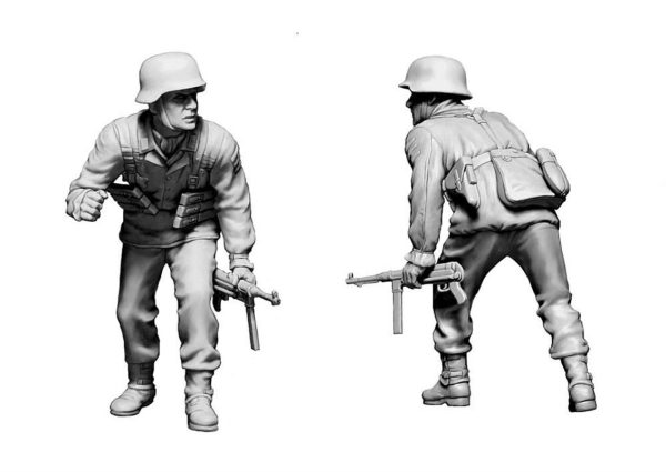 1/35 WW II Serisi 1944-1945 Alman Askerleri Figür Maketi, Master Box 35218 - Görsel 4