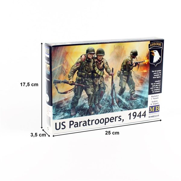 1/35 WW II Serisi Amerikan Paraşütcüler Figür Maketi, Master Box 35219 - Görsel 4