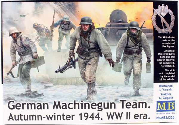 1/35 Alman Makinalı Tüfek Timi Sonbahar Kış 1944 Figür Maketi, Master Box 35220